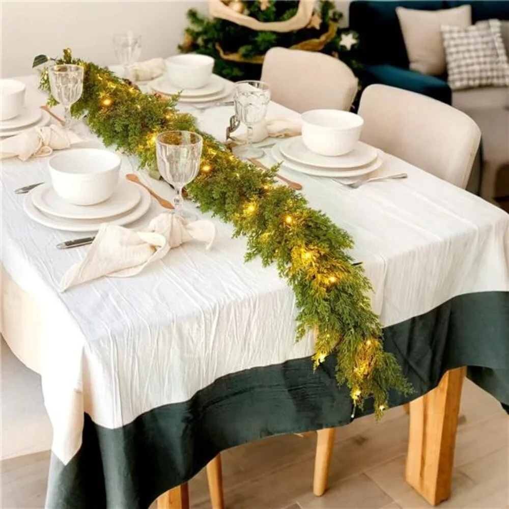 6FT Real Touch Cedar Garland Christmas Winter Artificial Faux Greenery Garland